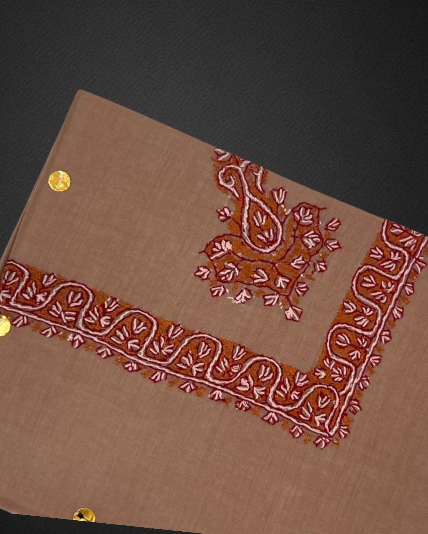 Kashmiri Shawl/ شال كشميري صوف سوبر ترمه نقش يدوي درجة اولى