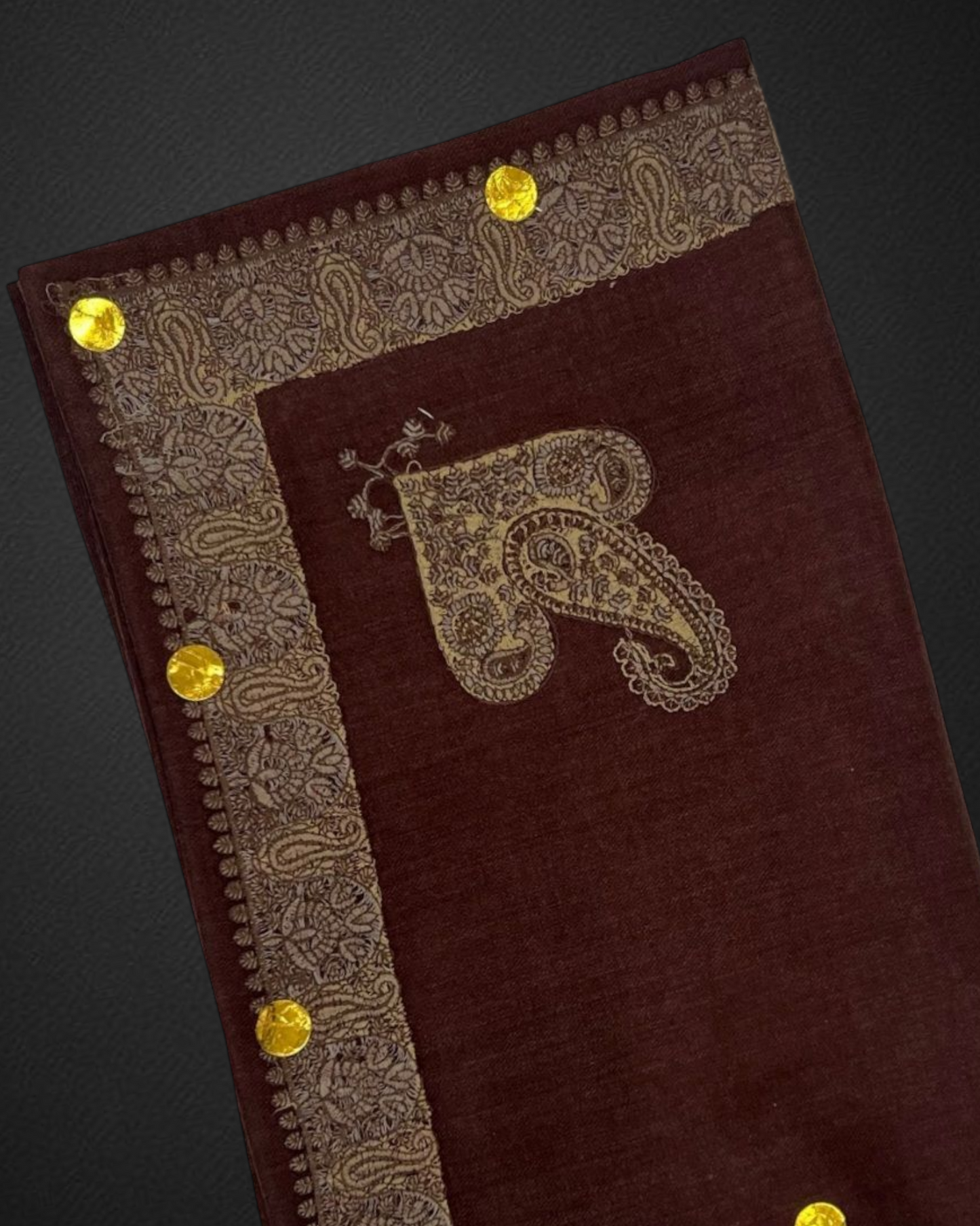 Kashmiri Shawl/ شال كشميري صوف سوبر ترمه نقش يدوي درجة اولى