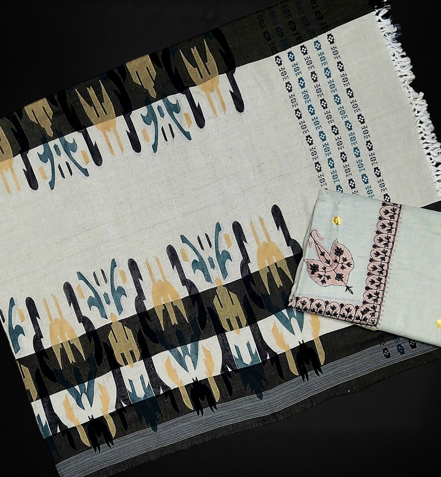 Printed Mawaz Set/معوز صيني مع الشال