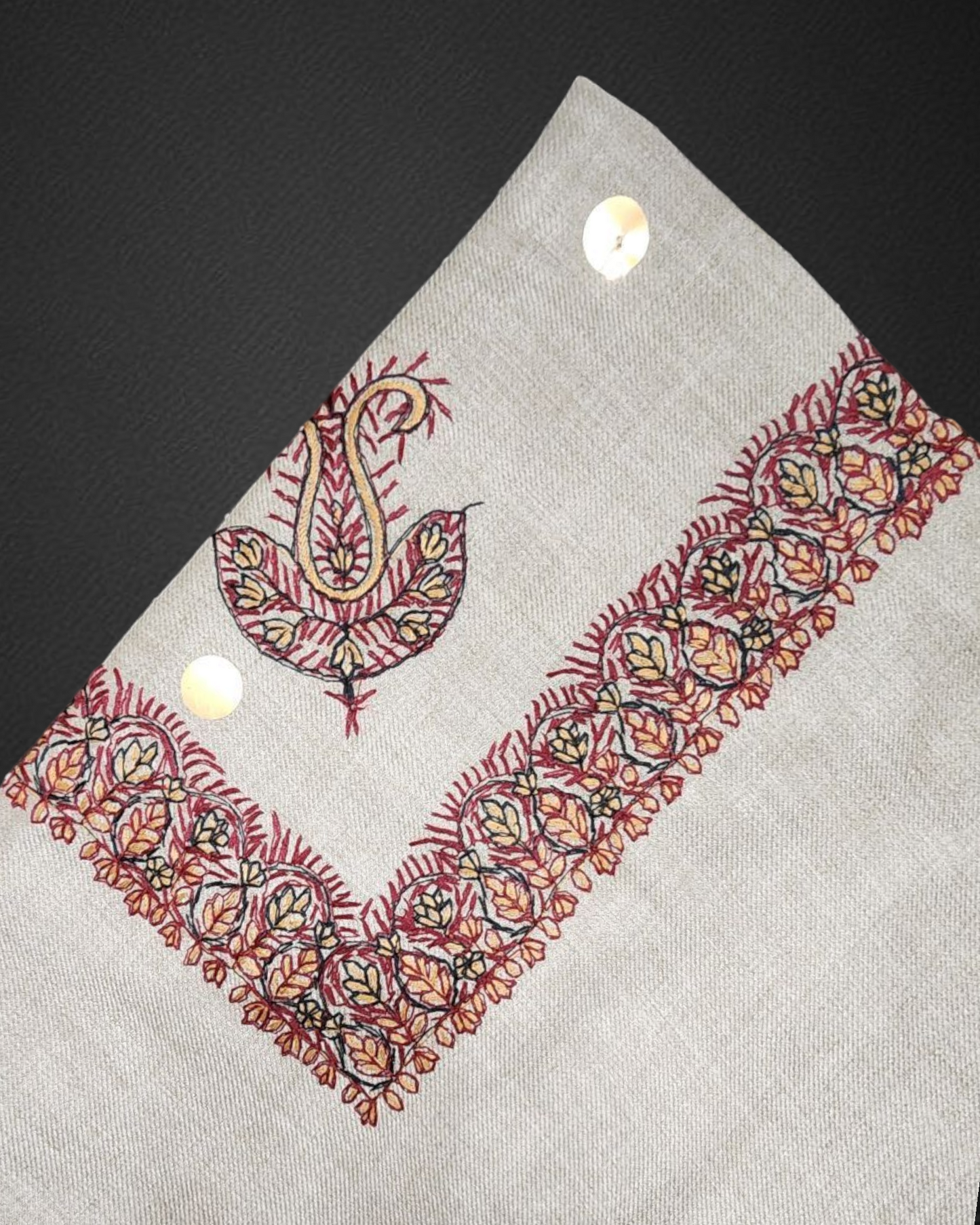 Indian Machine Embroidery Kashmir Shawl/شال هندي كشميري خياطه بالمكينة