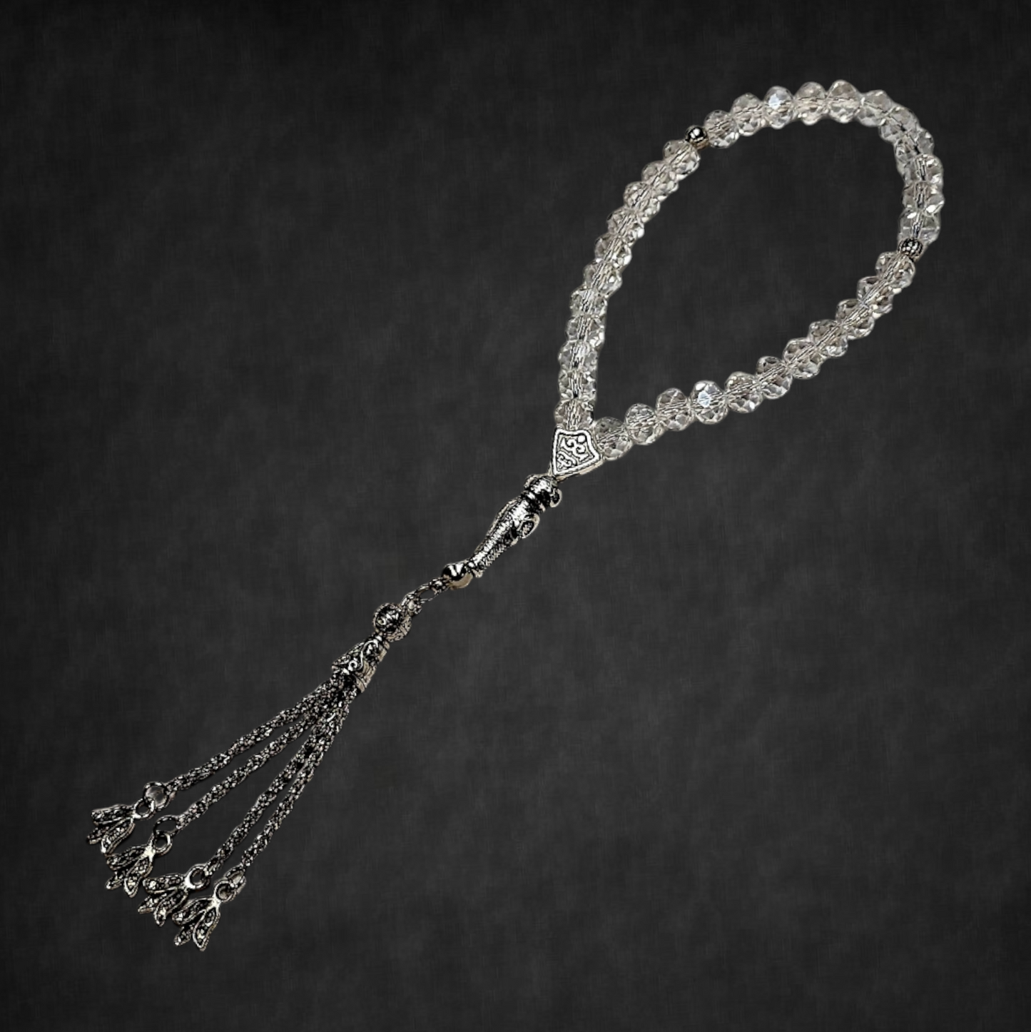 Clear Silver Crystal Beads