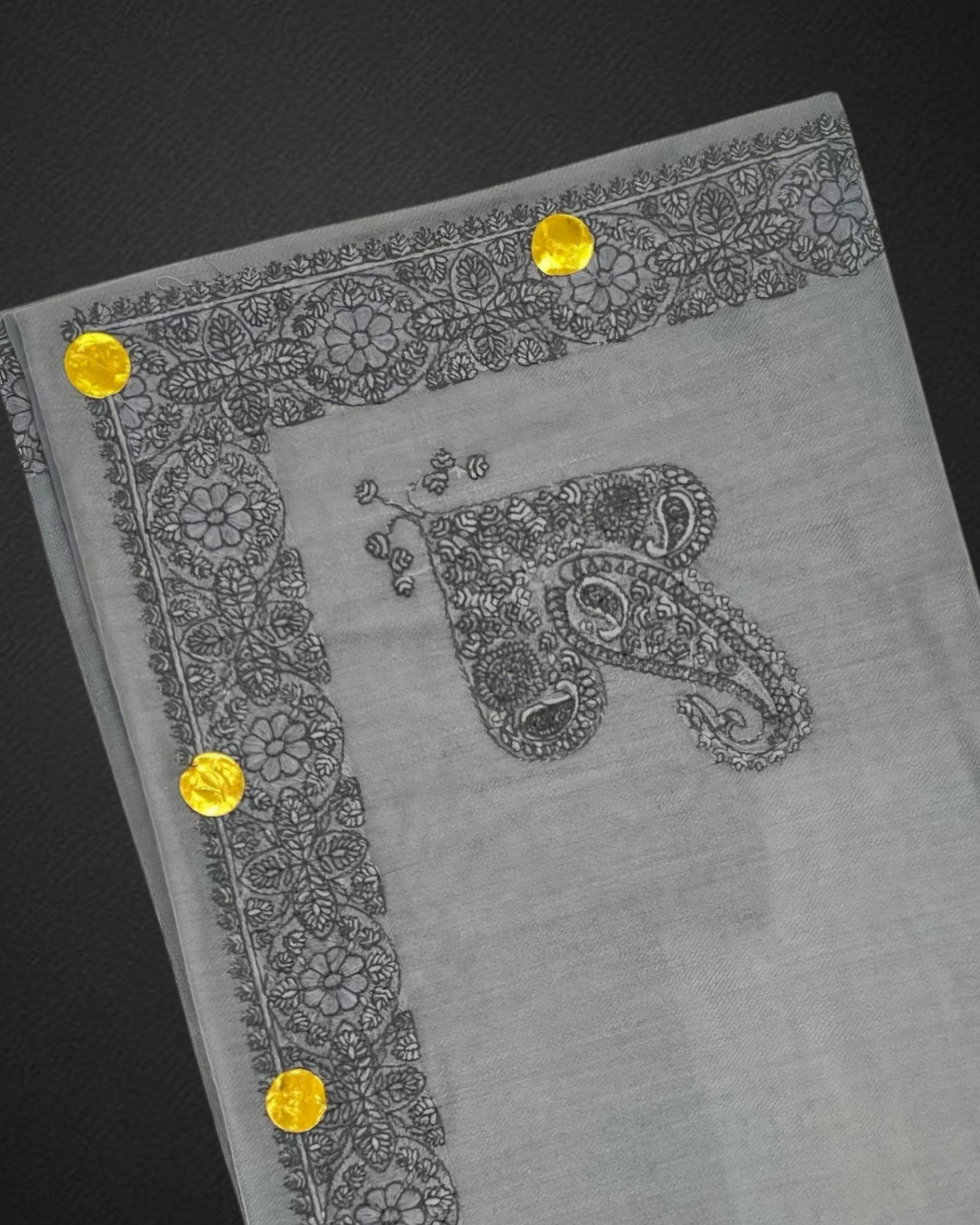 Kashmiri Shawl/ شال كشميري صوف سوبر ترمه نقش يدوي درجة اولى