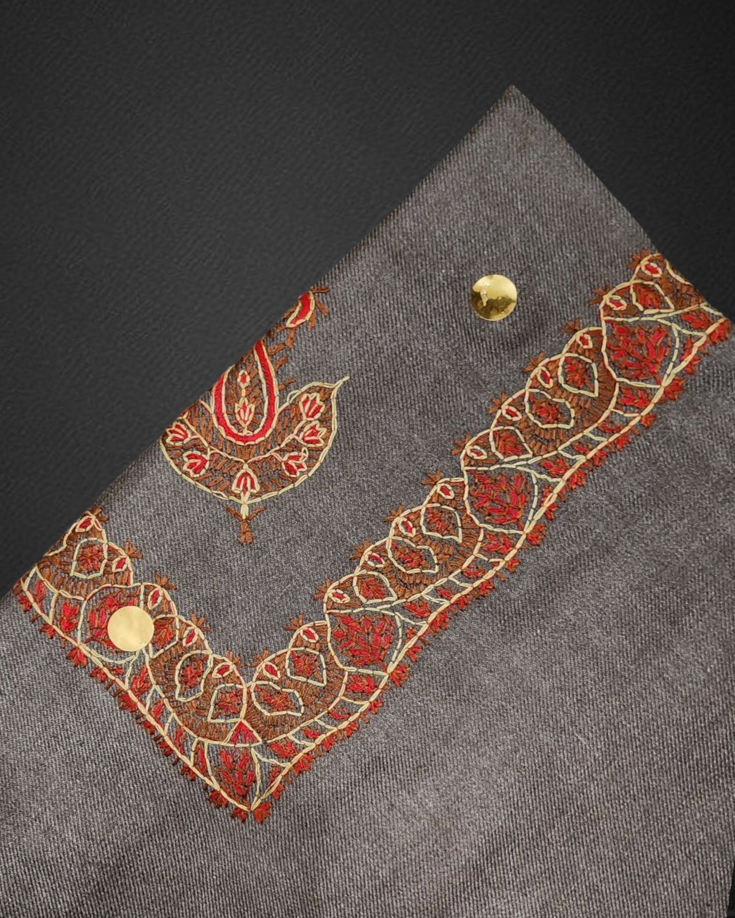 Indian Machine Embroidery Kashmir Shawl/شال هندي كشميري خياطه بالمكينة