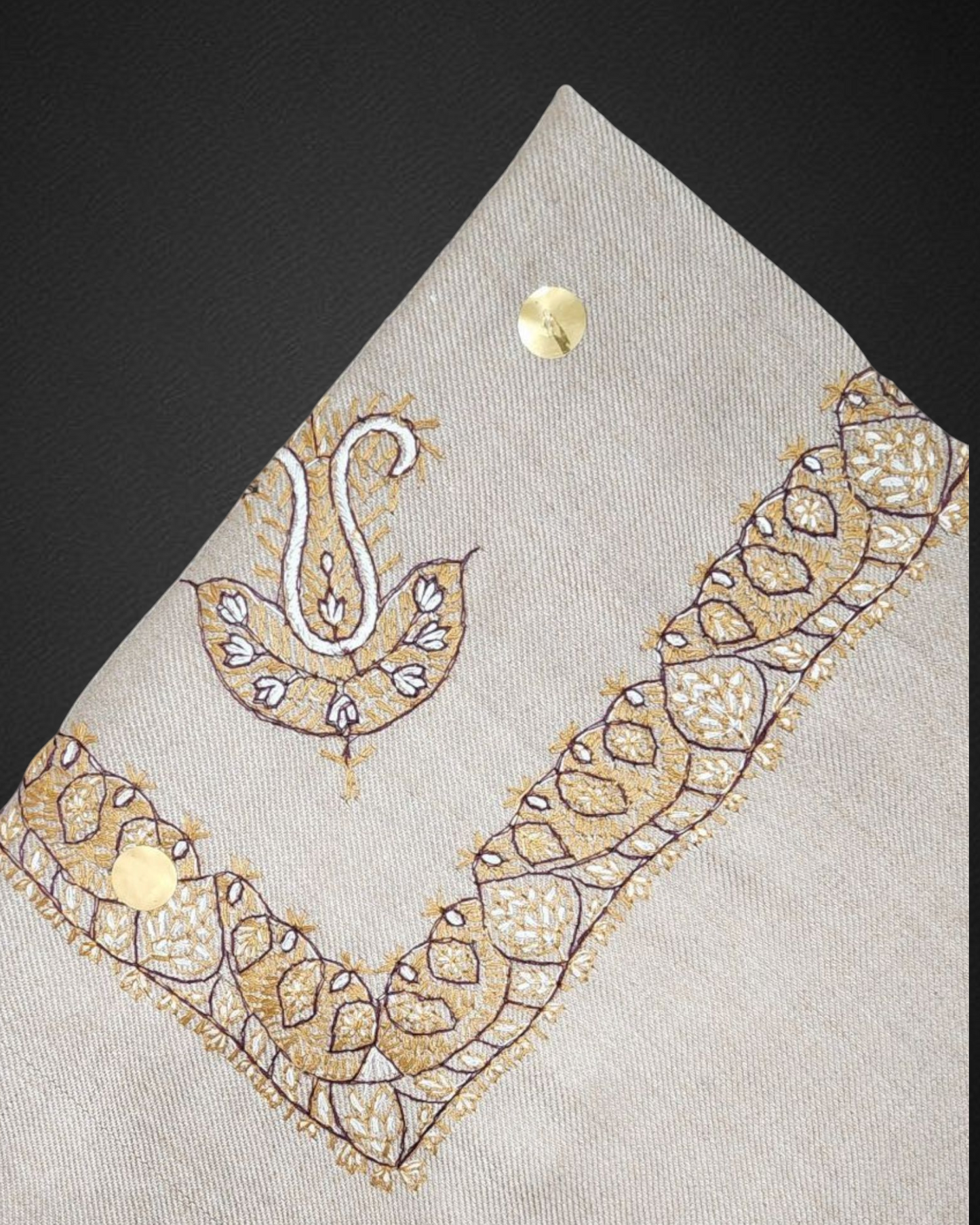 Indian Machine Embroidery Kashmir Shawl/شال هندي كشميري خياطه بالمكينة