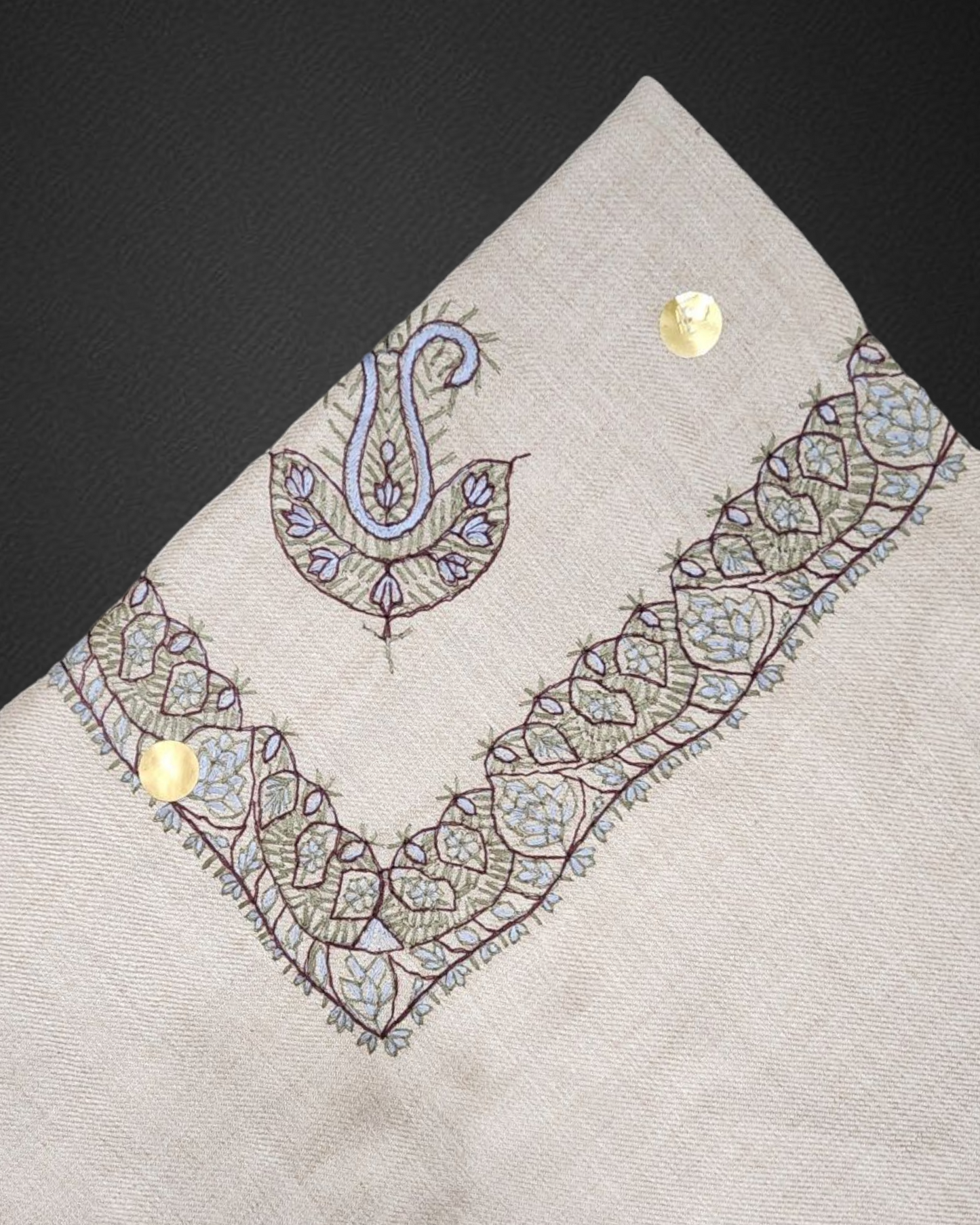 Indian Machine Embroidery Kashmir Shawl/شال هندي كشميري خياطه بالمكينة